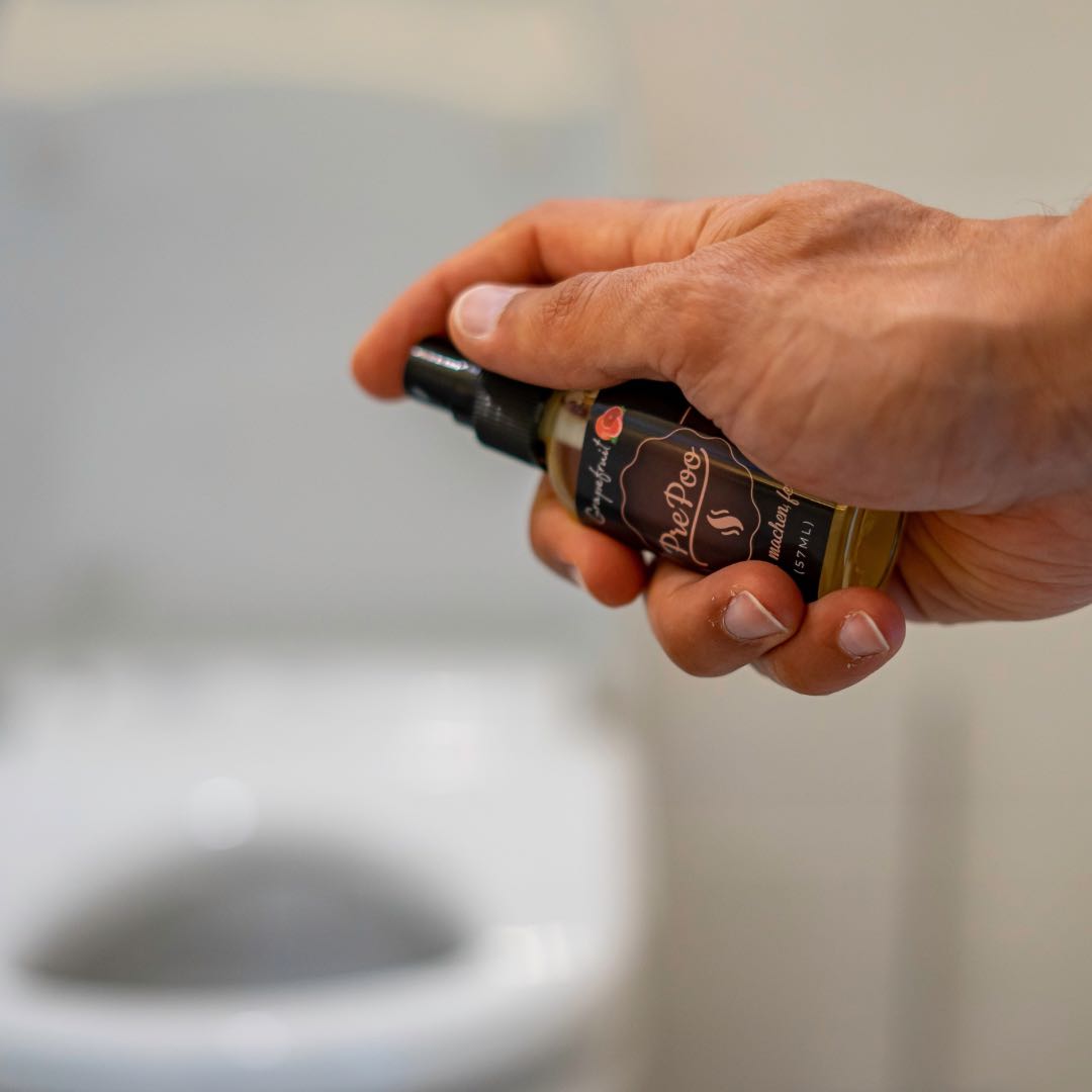 PrePoo WC Duft Toilettenspray ätherische Öle gegen Gerüche im Bad wie Poopourri